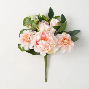 17.5"H Sullivans Blush Blossoming Peony Bush, Multicolored