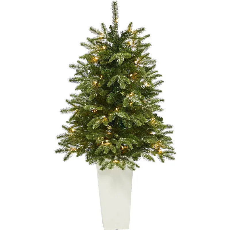 44" Pre-Lit Snowed Grand Teton Fir Artificial Tree