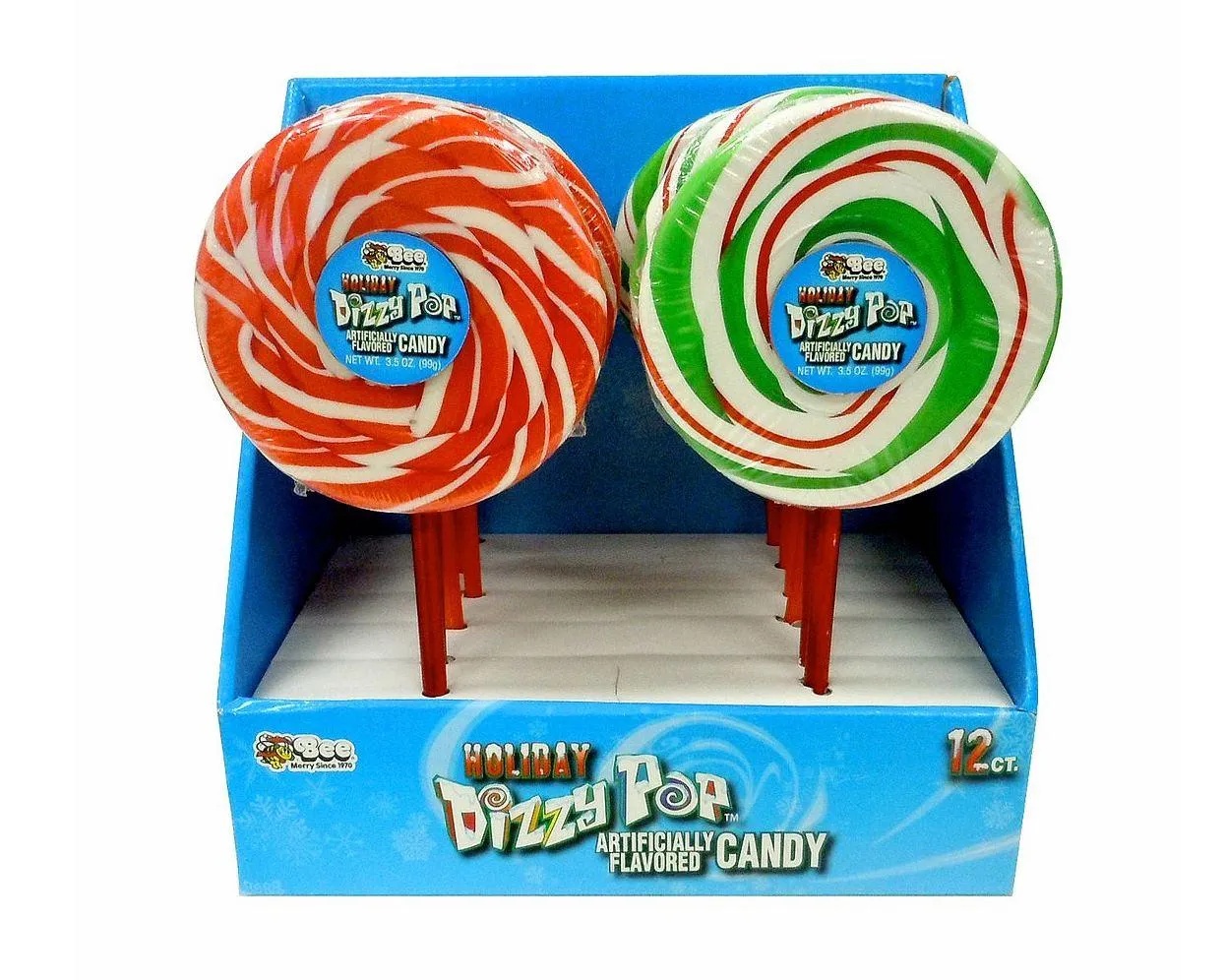 Bee Spinning Dizzy Pop Fruity Candy 3 oz. Lollipop