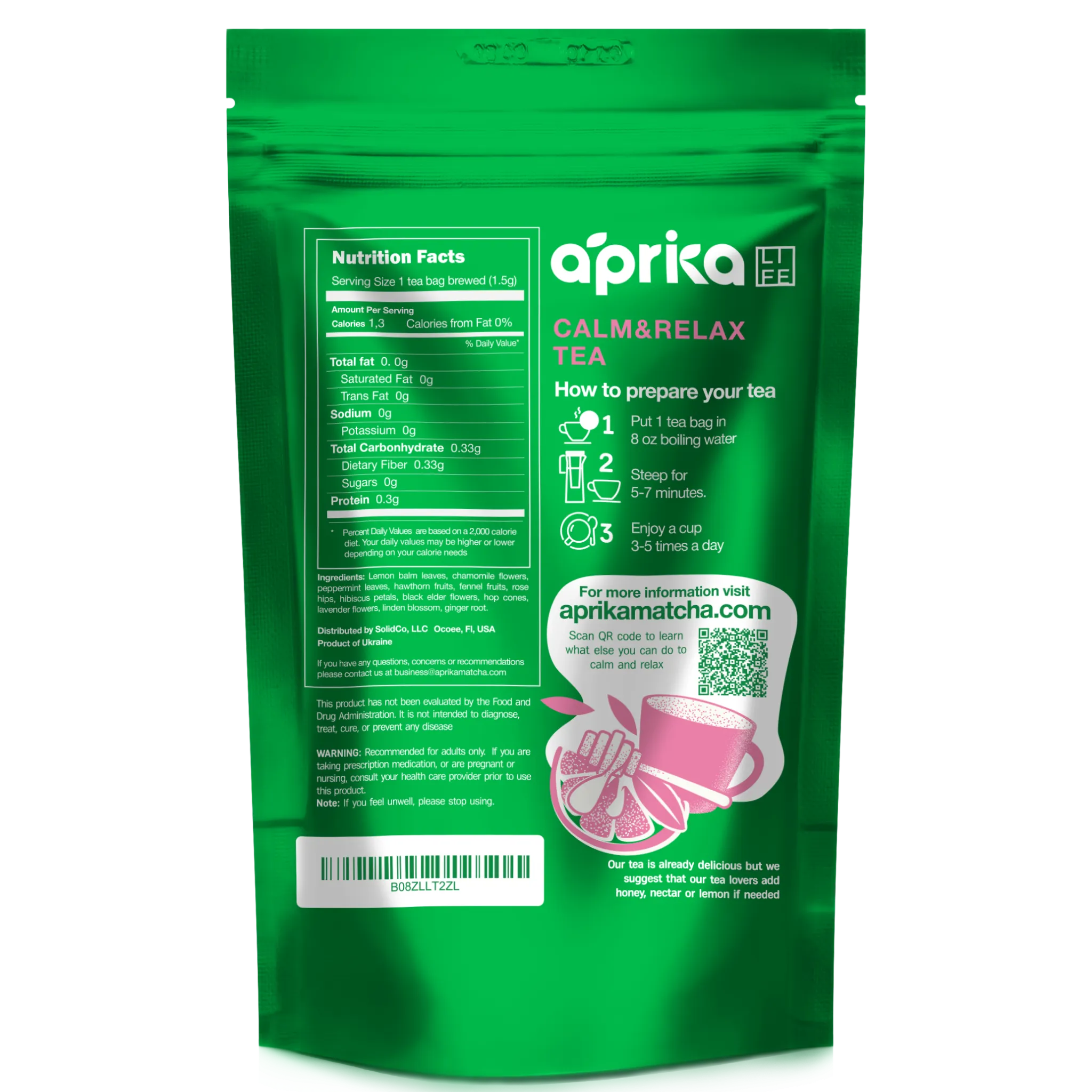Calm and Relax Herbal Tea, 60 bags