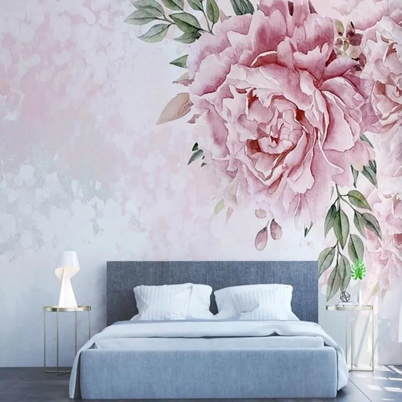 Custom Mural Wallpaper Romantic Floral Wallcovering (㎡)