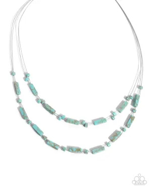 Earthy Extrovert - Blue Necklace - Paparazzi Accessories
