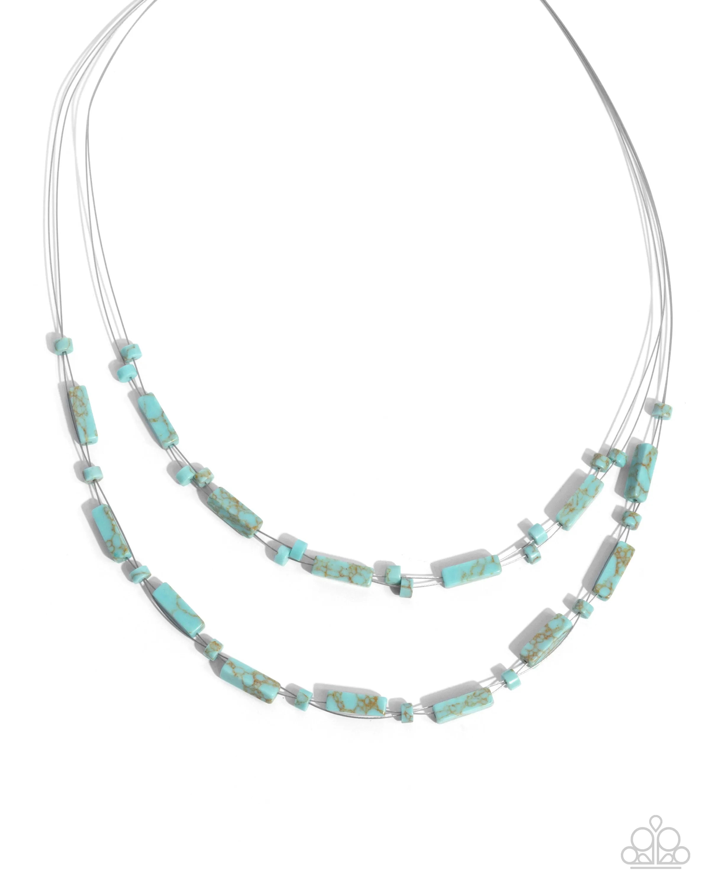 Earthy Extrovert - Blue Necklace - Paparazzi Accessories