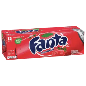Fanta Cans Strawberry Soda 12 fl oz, 12 Ct