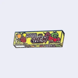 Giant Robot - Hello Chew Hi-Chew Candy Enamel Pin (Yellow)