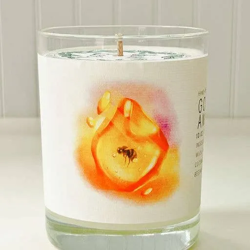 Golden Amber - Just Bee Candles: 7 oz (up to 40 hrs of clean burning)