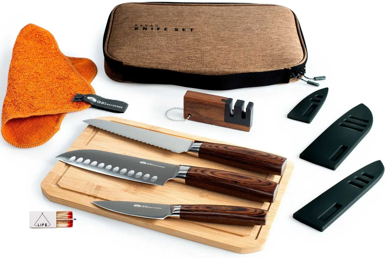 GSI CAMPING KNIFE SET | 3-Piece RAKAU Knives