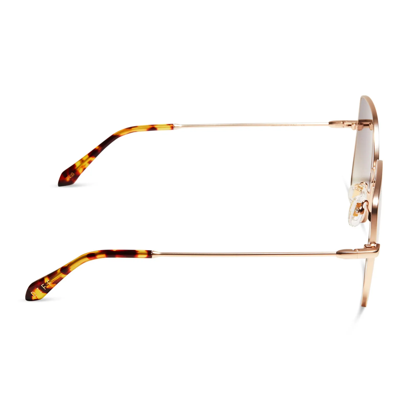 IRIS - MATTE GOLD   SHARP BROWN GRADIENT SUNGLASSES