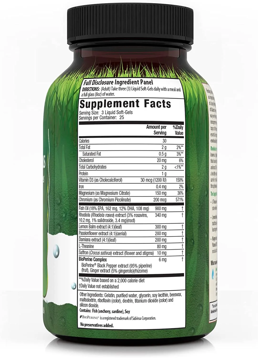 IRWIN NATURALS RHODIOLA PLUS, 75 LIQUID SOFT-GELS