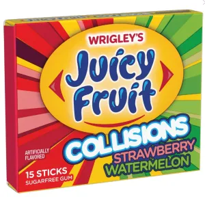 Juicy Fruit Collisions Strawberry & Watermelon 15 Sticks