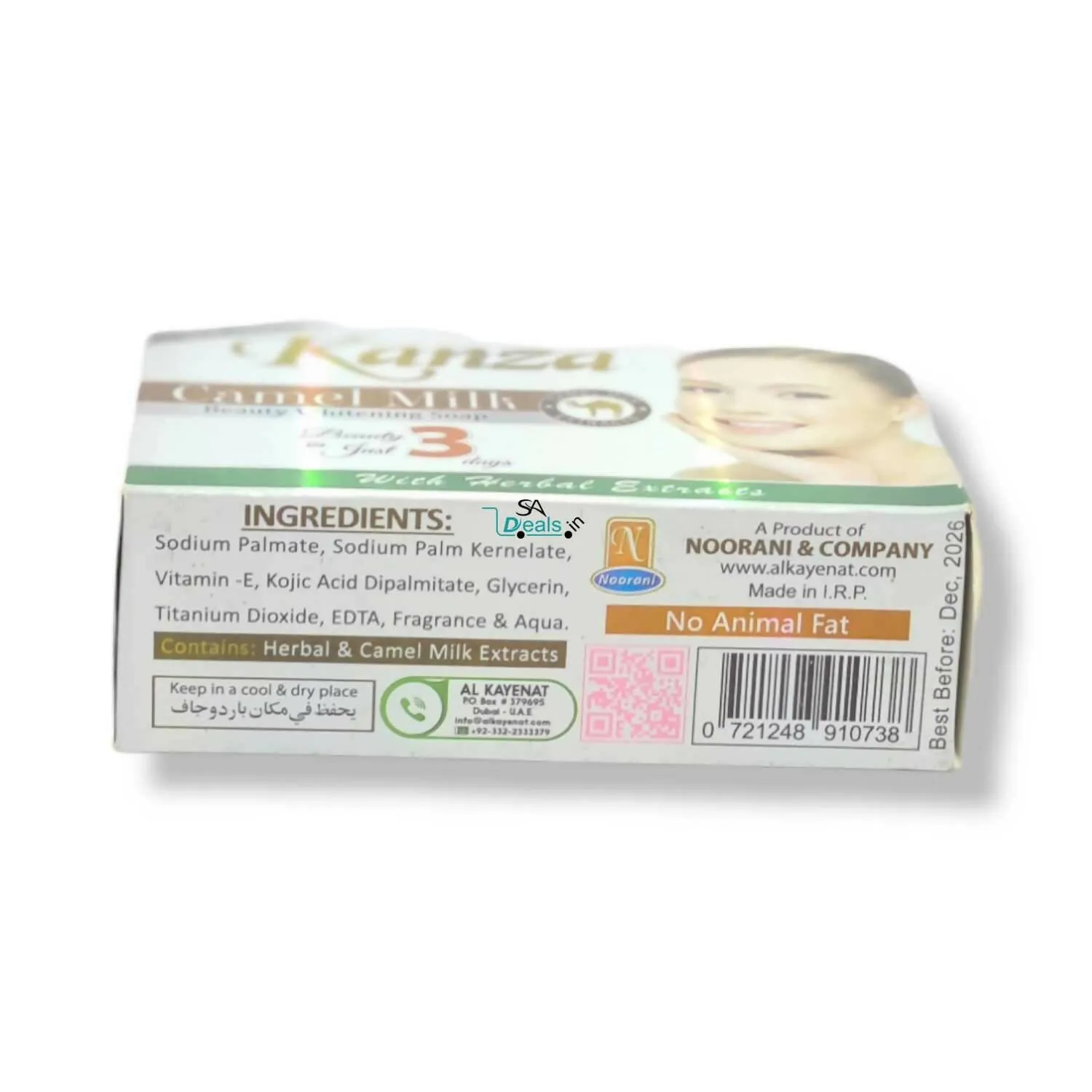 Kanza Camel Milk Beauty Soap With Herbal Extracts 100g