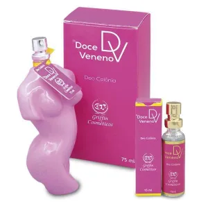 KIT DEO COLÔNIA DOCE VEVENO GRIFFIN COSMÉTICOS 70ML   MINI 15ML