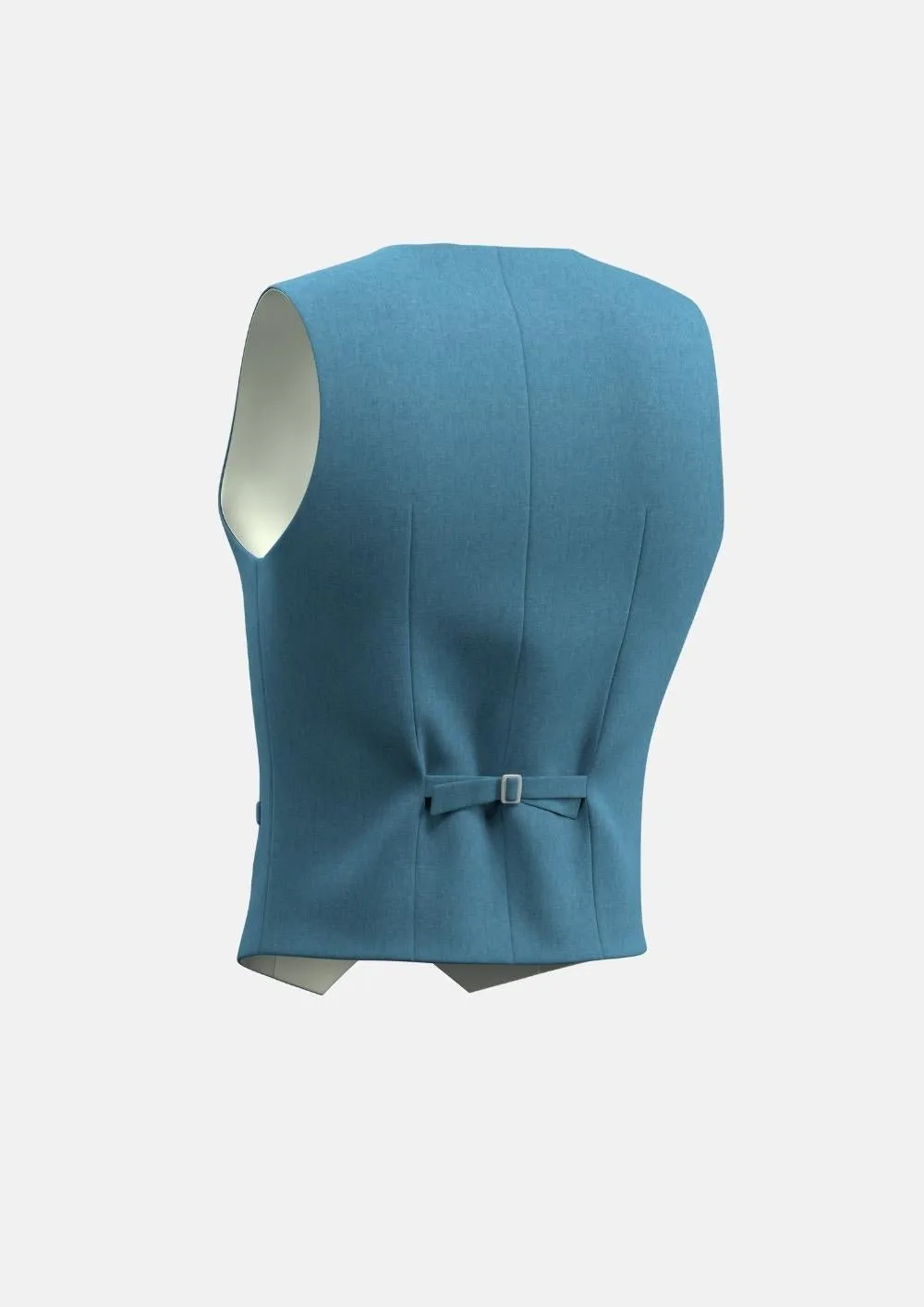 Koi Blue Linen Vest