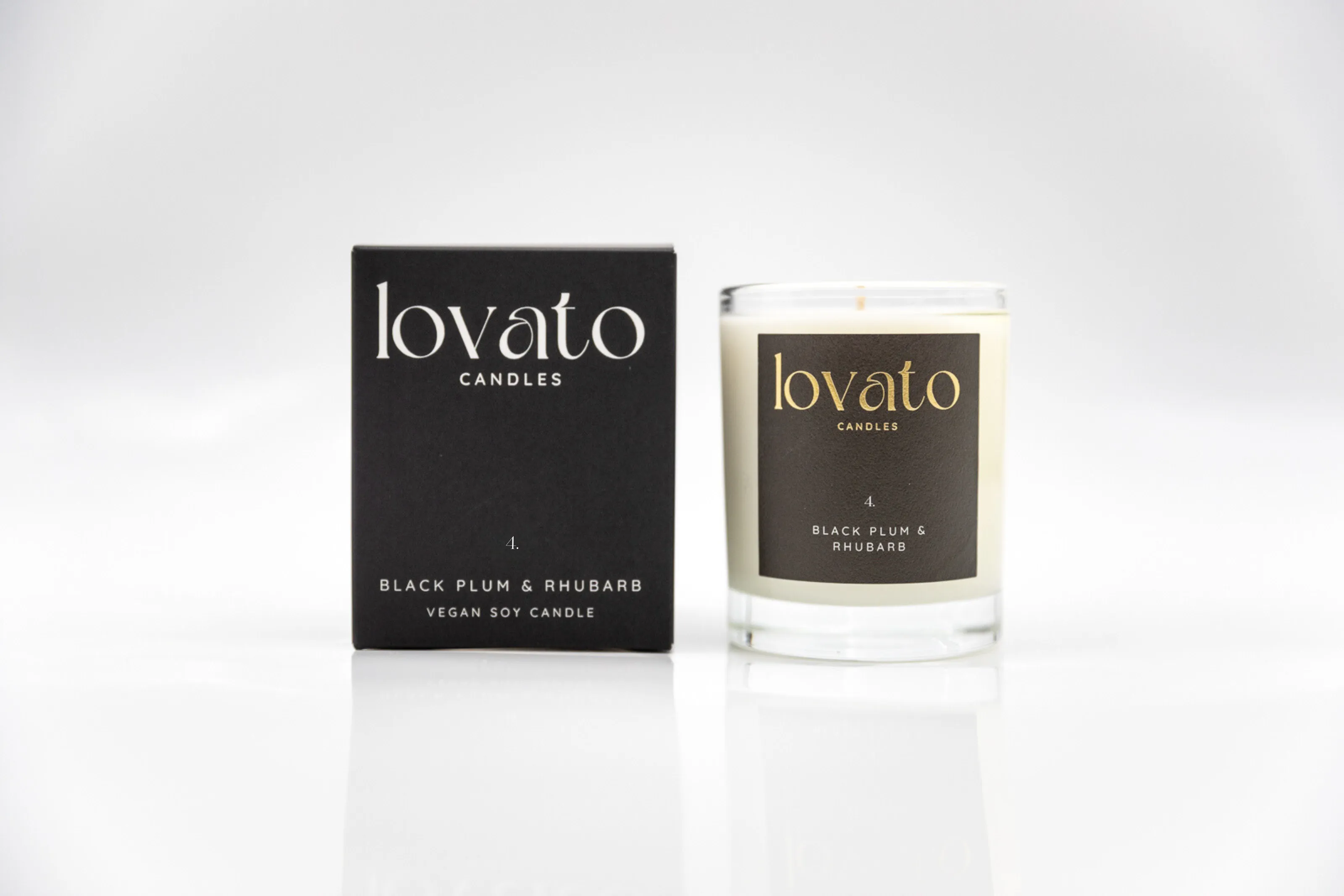 Medium Candle in Box - Black Plum & Rhubarb