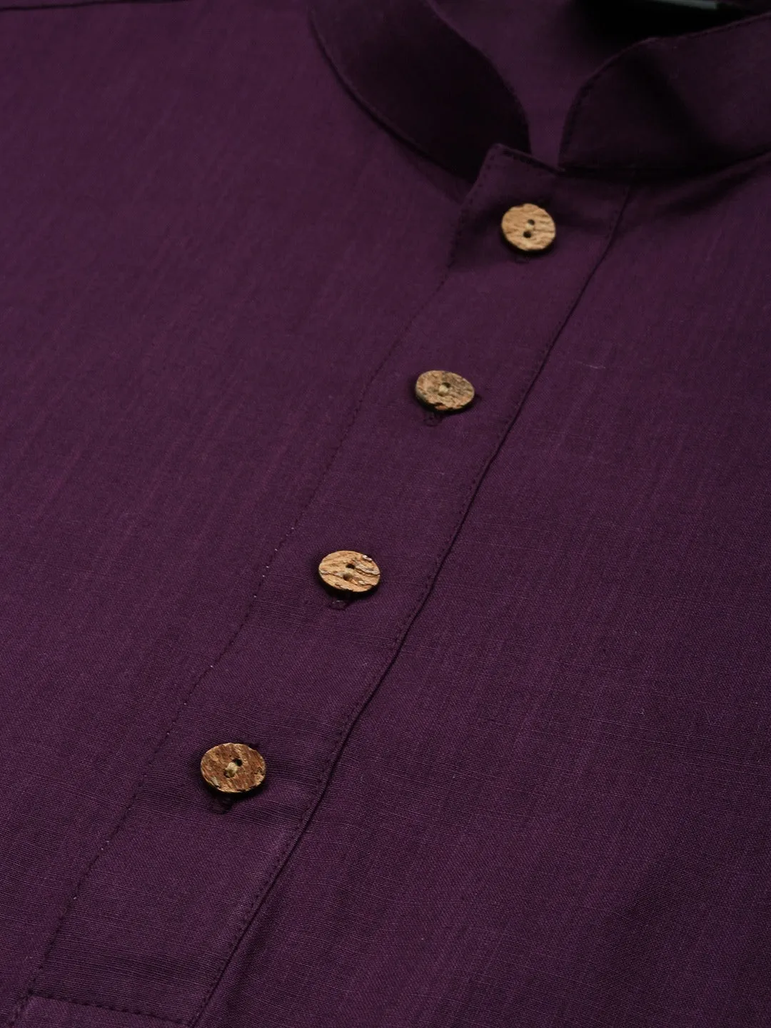 Men's Purpe Cotton Kurta - Vastramay