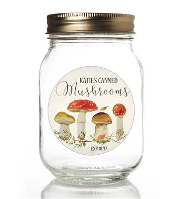 Mushrooms Canning Labels