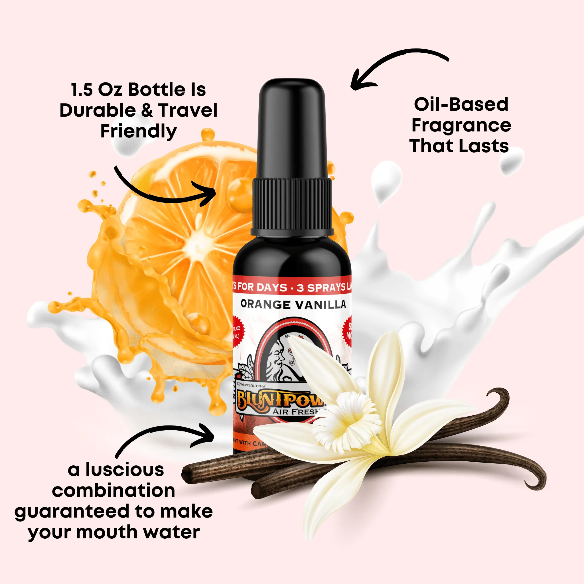 Orange Vanilla Air Freshener Spray