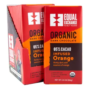 Organic Dark Chocolate Infused Orange, 65% cacao