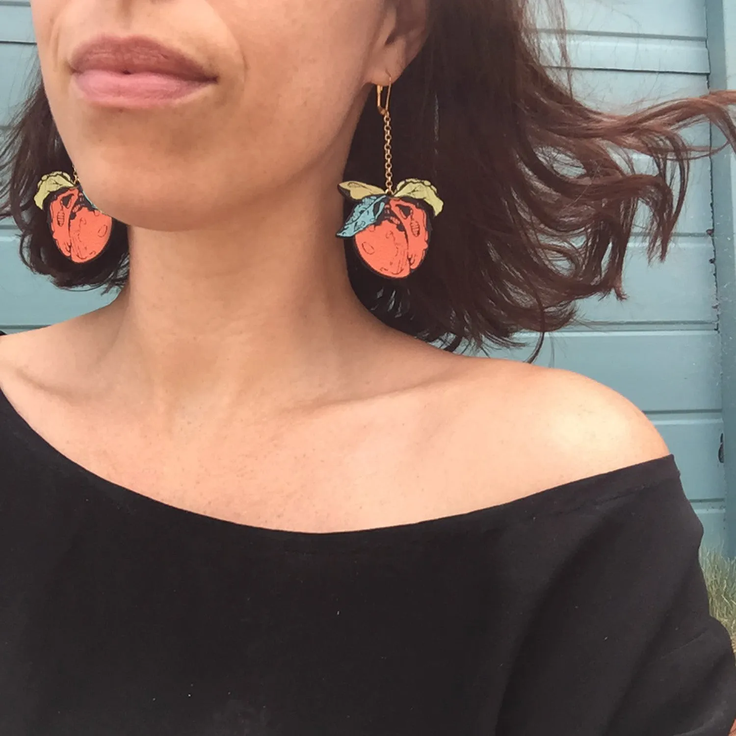 PEACH . earrings