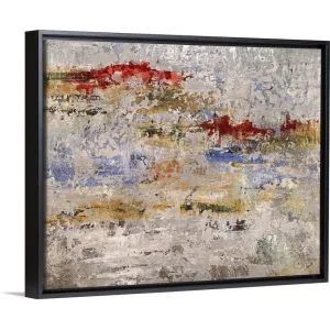 "Breaking Layers" Black Float Frame Canvas Art