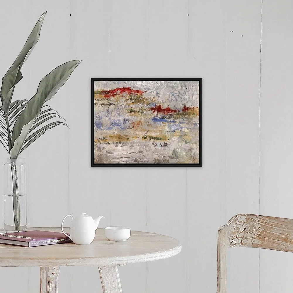 "Breaking Layers" Black Float Frame Canvas Art