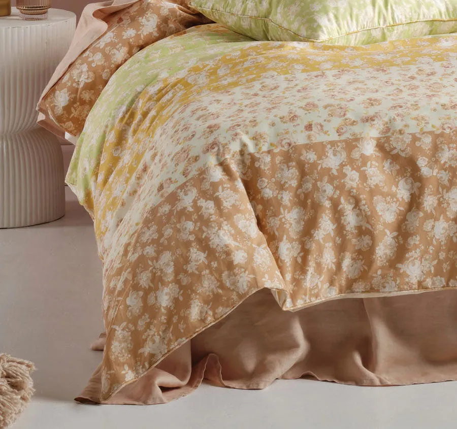 Shania Quilt Cover Set Range Honey