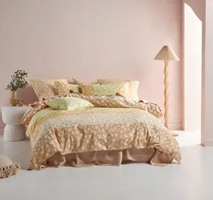 Shania Quilt Cover Set Range Honey
