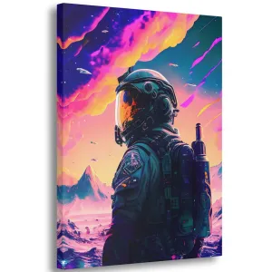 Space Voyager (Peach-Glow) Canvas