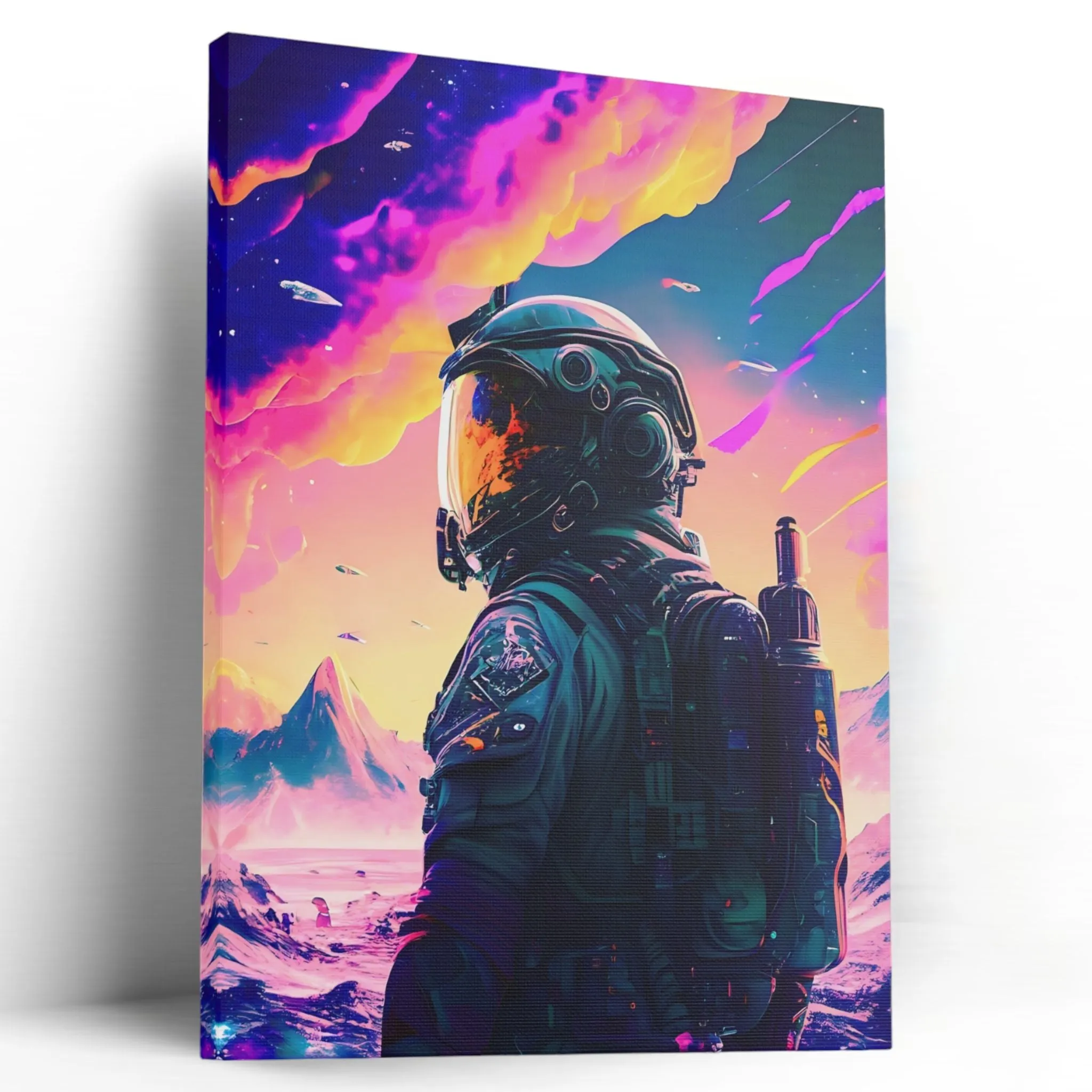 Space Voyager (Peach-Glow) Canvas