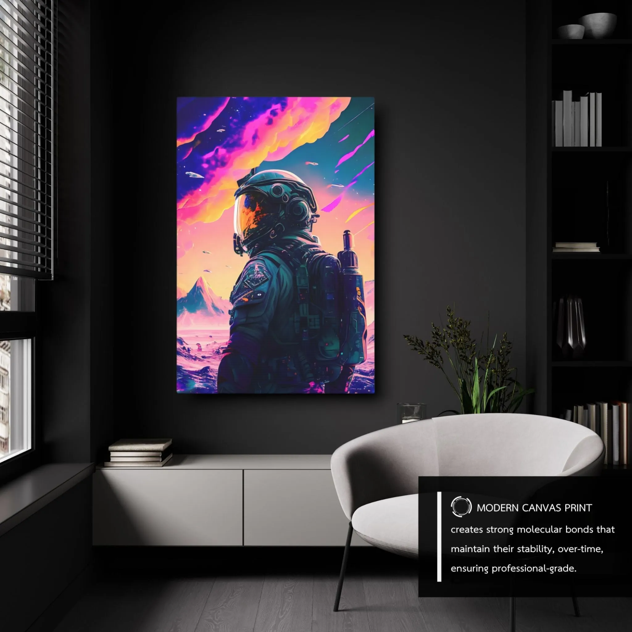 Space Voyager (Peach-Glow) Canvas