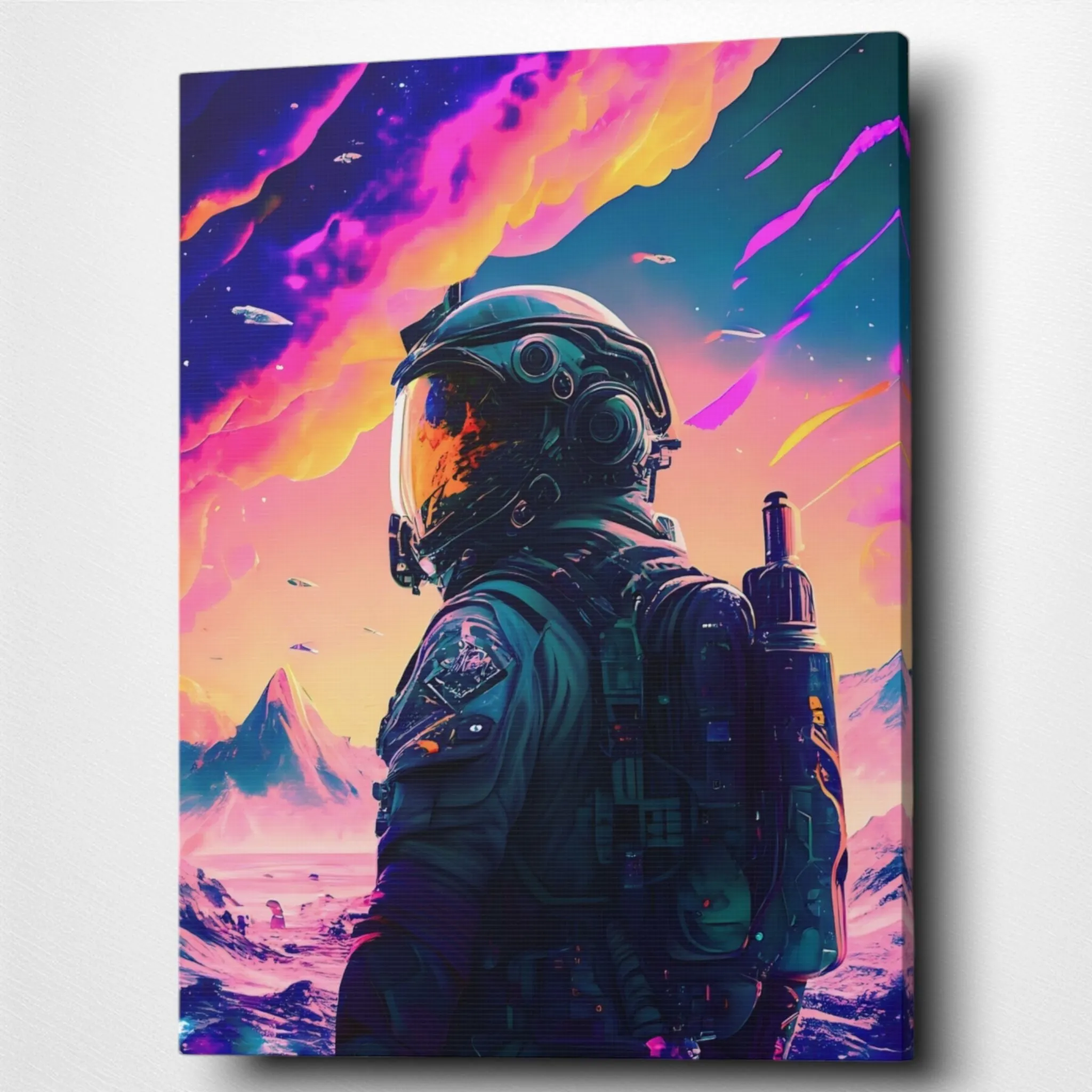 Space Voyager (Peach-Glow) Canvas