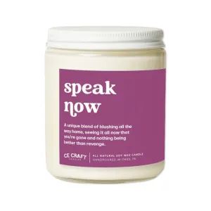 Speak Now Soy Wax Candle