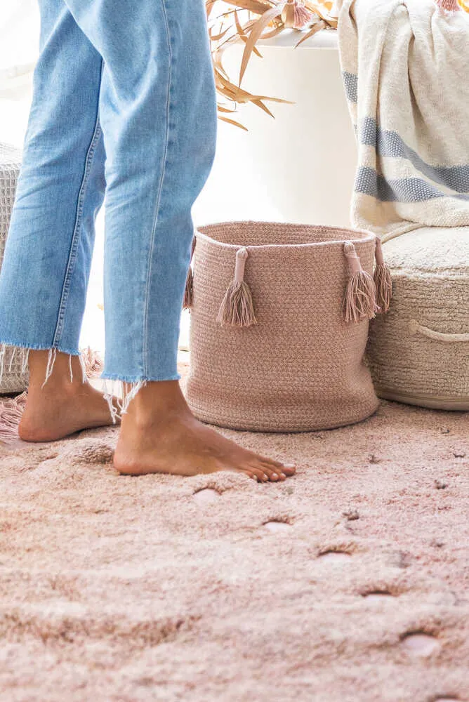 STORAGE BASKET FRINGES WOODY NUDE
