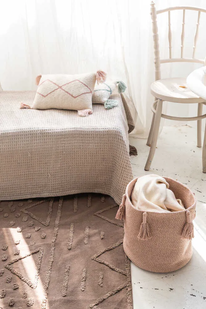 STORAGE BASKET FRINGES WOODY NUDE